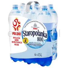Staropolanka Woda 800 1,5l lekko gazowana DRS SK