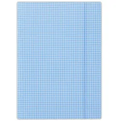 Donau Teczka z gumką karton, A4, 400gsm, 3-skrz., niebieska w kratę
