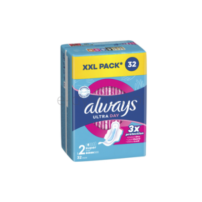 Always Podpaski Ultra Day Super Ze Skrzydełkami 32 Szt.