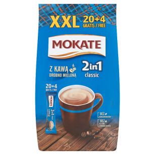 Mokate 2in1 Classic Rozpuszczalny napój kawowy w proszku 336 g (24 x 14 g) 