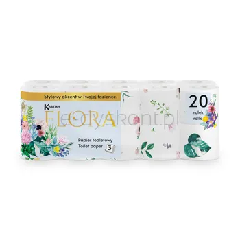 Papier toaletowy 20R KARTIKA FLORA DECOR 160 list 3W CEL