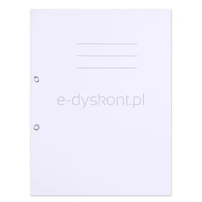 Skoroszyt Office Products Budget, Karton, Z Oczkiem, Nadruk, 1/1, A4, 250Gsm, Biały