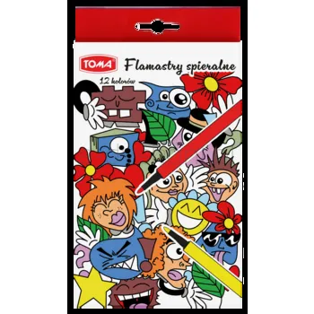 TOMA Pisaki zmywalne 12 kolorów 