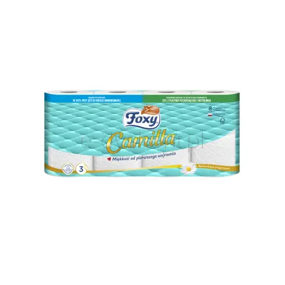 Papier toaletowy Foxy Camilla 8 rolek, rumiankowy
