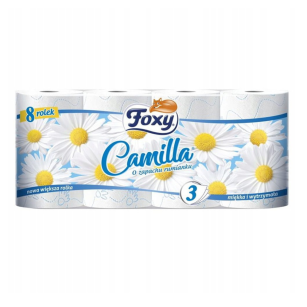 Papier toaletowy Foxy Camilla 8 rolek, rumiankowy