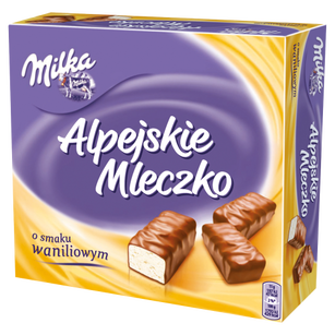 Milka Alpejskie Mleczko Waniliowe 330G