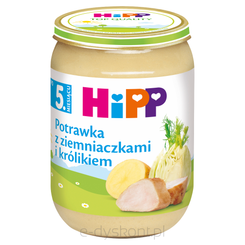 Hipp Potrawka Z Ziemniaczkami I Królikiem, Po 5. M-Cu, 190 G