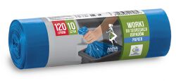 Anna Zaradna Worki do segregacji odpadów papier, 120 l, 10szt., niebieskie, niebieski