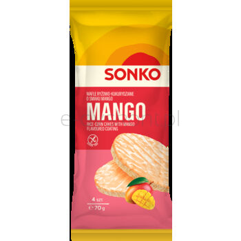 Sonko Wafle ryżowo-kukurydziane o smaku mango 70g