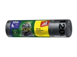 Jan Niezbędny Worki na śmieci magnum flex&strong, LDPE, z taśmą, 120l, 8szt., czarne