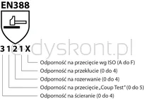 Rękawice spawalnicze DONAU SAFETY DS-WELTIG, TIG, skóra kozia, rozm. 8/M, biało-szare - 5