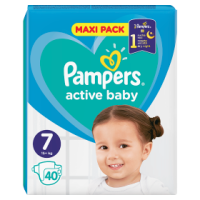*Pampers Active Baby Rozmiar 7, 40 Pieluszek, 15+ Kg