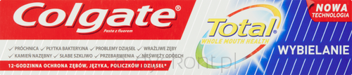 Colgate Pasta Do Zębów Total Wybielanie Wybielająca 75 Ml