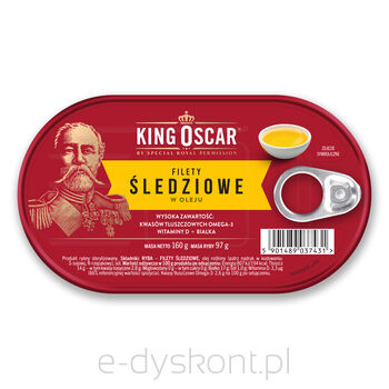 King Oscar Filety Śledziowe W Oleju 160G 