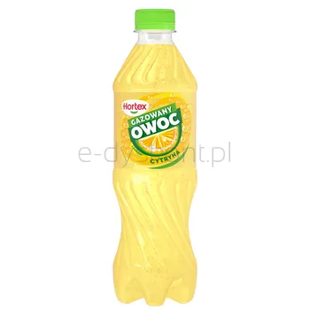 Hortex Gazowany Owoc napój o smaku cytrynowym butelka 500 ml