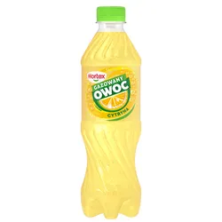 Hortex Gazowany Owoc napój o smaku cytrynowym butelka 500 ml