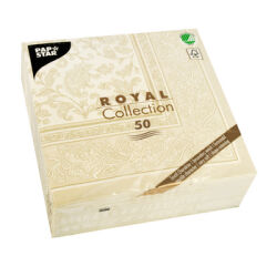 ROYAL Collection Serwetki składane w 1/4, 40 cm x 40 cm, szański, &Ornaments&50 szt.