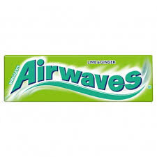 Airwaves Lime and Ginger Guma do żucia bez cukru 14g (10 drażetek)