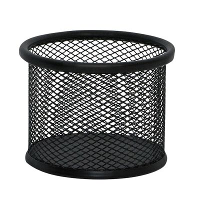 Q-Connect Pojemnik Na Przybory Office Set, Metalowy, 90X68Mm, Czarny
