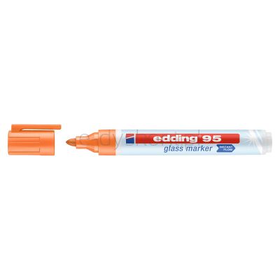 Edding Marker do powierzchni szklanych E-95 1,5-3 mm, pomarańczowy [BIURO]