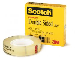 Scotch Taśma Biurowa, Dwustronna (665), 12Mm, 22,8M