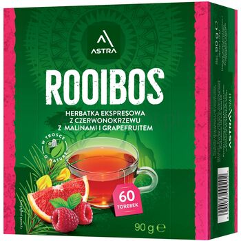 Astra Rooibos z maliną i grapefruitem 60 torebek 