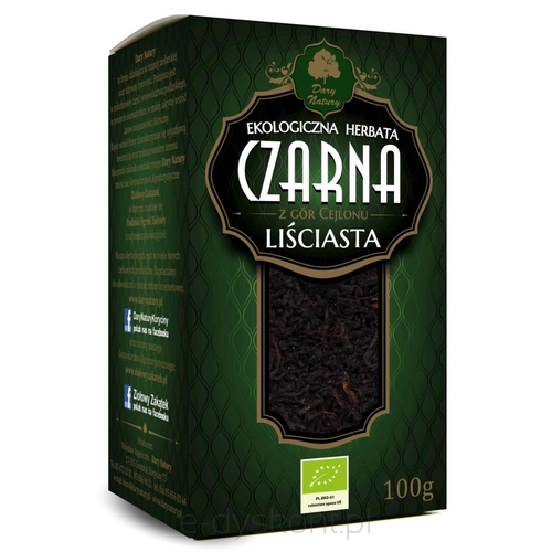 Herbata Czarna Liściasta Bio 100 G - Dary Natury [BIO]