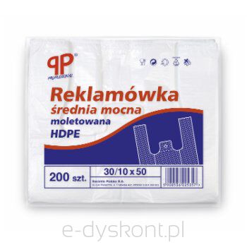 Professional Reklamówka Średnia Mocna Moletowana Hdpe 30/10 X 50 200 Sztuk