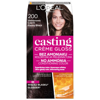 L'Oreal Paris Casting CreMe Gloss Farba Do Włosów 200 Hebanowa Czerń 180 Ml