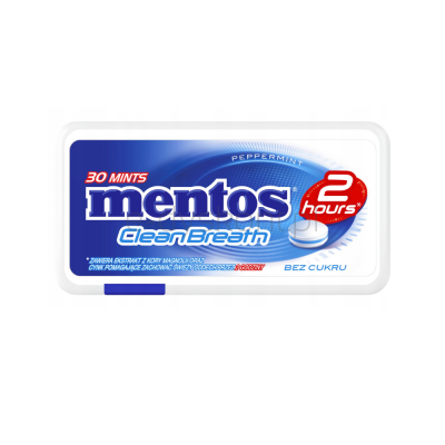 Mentos 2 H Clean Breath Peppermint 21g
