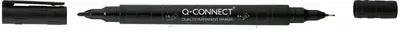Marker Do Płyt Cd/Dvd Q-Connect, Dual, 0,4Mm I 1 Mm (Linia), Czarny