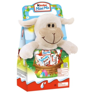 KINDER MAXI MIX PELUCHE, zestaw czekoladek z zabawką, 133g