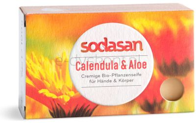 Sodasan Mydło w kostce nagietek & aloes BIO 100 g