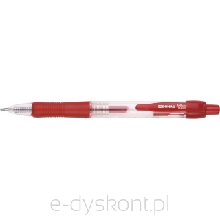 Długopis Automatyczny Żelowy Donau Z Wodoodpornym Tuszem 0,5Mm, Czerwony