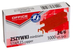 Office Products Zszywki 24/6, miedziane, 1000szt.