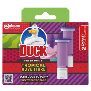 Duck żelowy krążek do toalet, podwójny zapas Fresh Discs Tropical Adventure  2x36ml