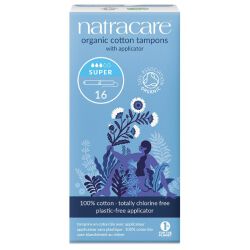 Natracare Tampony higieniczne z Aplikatorem super BIO 16 szt.