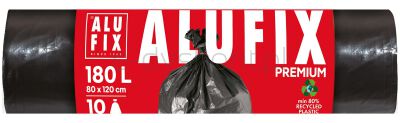 Alufix Worki na śmieci Profi, LDPE, 180l, 10 szt., czarne