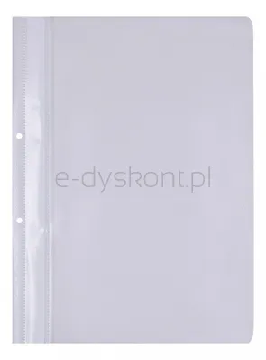 Skoroszyt OFFICE PRODUCTS, PP, A4, 2 otwory, 100/170mikr., wpinany, biały