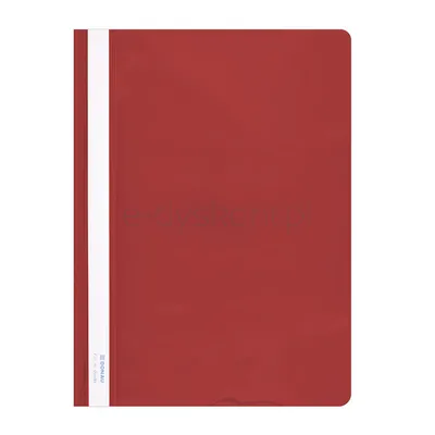 Donau Skoroszyt PVC, A4, twardy, 150/160mikr., czerwony 