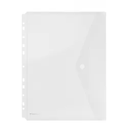 Donau Teczka kopertowa zatrzask, PP, A4, 200mikr., z europerforacją, transparentna