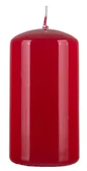Świeca słupek DONAU HOME Standard Gloss, 60x115mm, czerwony