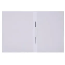 Skoroszyt OFFICE PRODUCTS Budget Pro, karton, z listwą, biały wewn., A4, 250gsm, biały