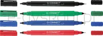 Q-Connect Marker Do Płyt Cd/Dvd Dual, 0,4Mm I 1 Mm (Linia), Czerwony  - 2