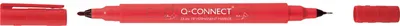 Q-Connect Marker Do Płyt Cd/Dvd Dual, 0,4Mm I 1 Mm (Linia), Czerwony 