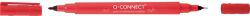 Q-Connect Marker Do Płyt Cd/Dvd Dual, 0,4Mm I 1 Mm (Linia), Czerwony 