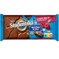 Studentska Czekolada Mleczna Malina 170G