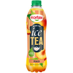 Hortex Ice Tea Napój jabłkowo-brzoskwiniowy z dodatkiem ekstraktu z liści czarnej herbaty butelka Pet 1L SK