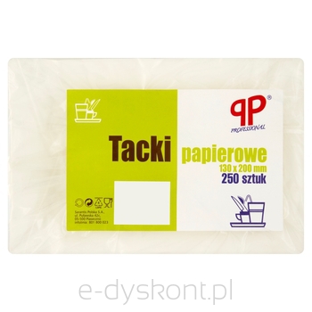 Pp Professional Tacki Papierowe 13 X 20 Cm 250 Sztuk