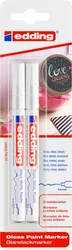 Edding Marker olejowy połyskujący e-780 0,8mm, 2 szt., blister, biały
